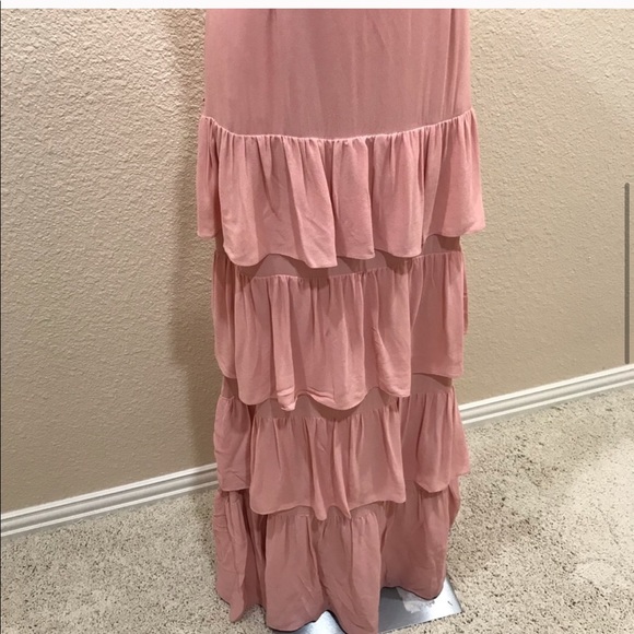 NEW Reformation Foxglove Pink Ruffle Maxi Dress - Picture 4 of 7